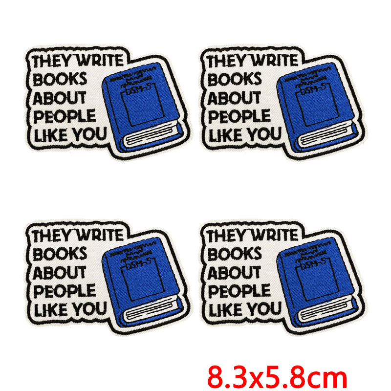 Embroidery Quote - 10개 재미있는 냉소적 인용문 자수 패치,