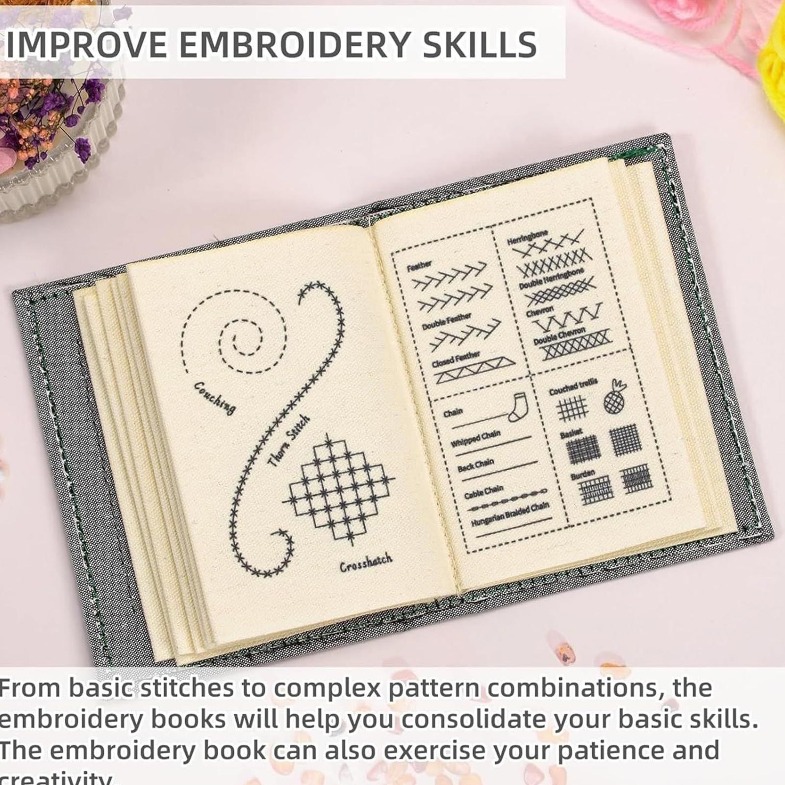 Embroidery Guide Book - 창의적인 자수 스티치 북 자수 바늘
