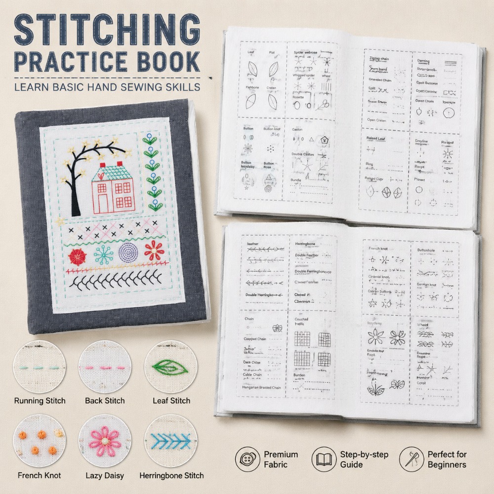 Embroidery Guide Book - 자수 스티치 연습 도서 초보자를 위한