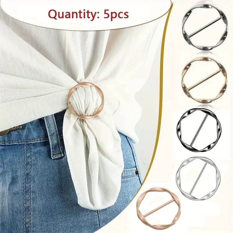 Embroidery Knot - 5pcs 패션 금속 라운드 서클 클립