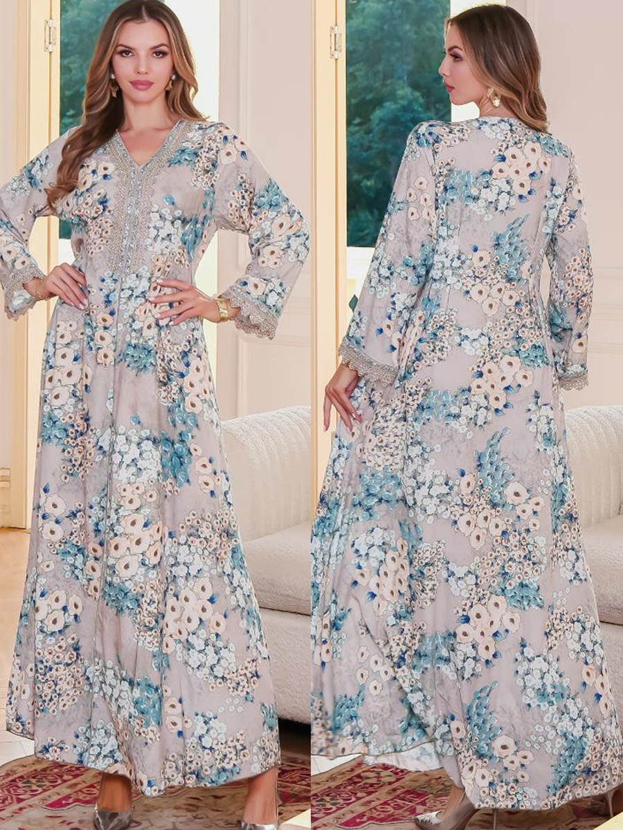 무슬림 여성 두바이 아바야 고급 자수 패치워크 프린트  - Embroidery Kebaya 리뷰 및 가격
