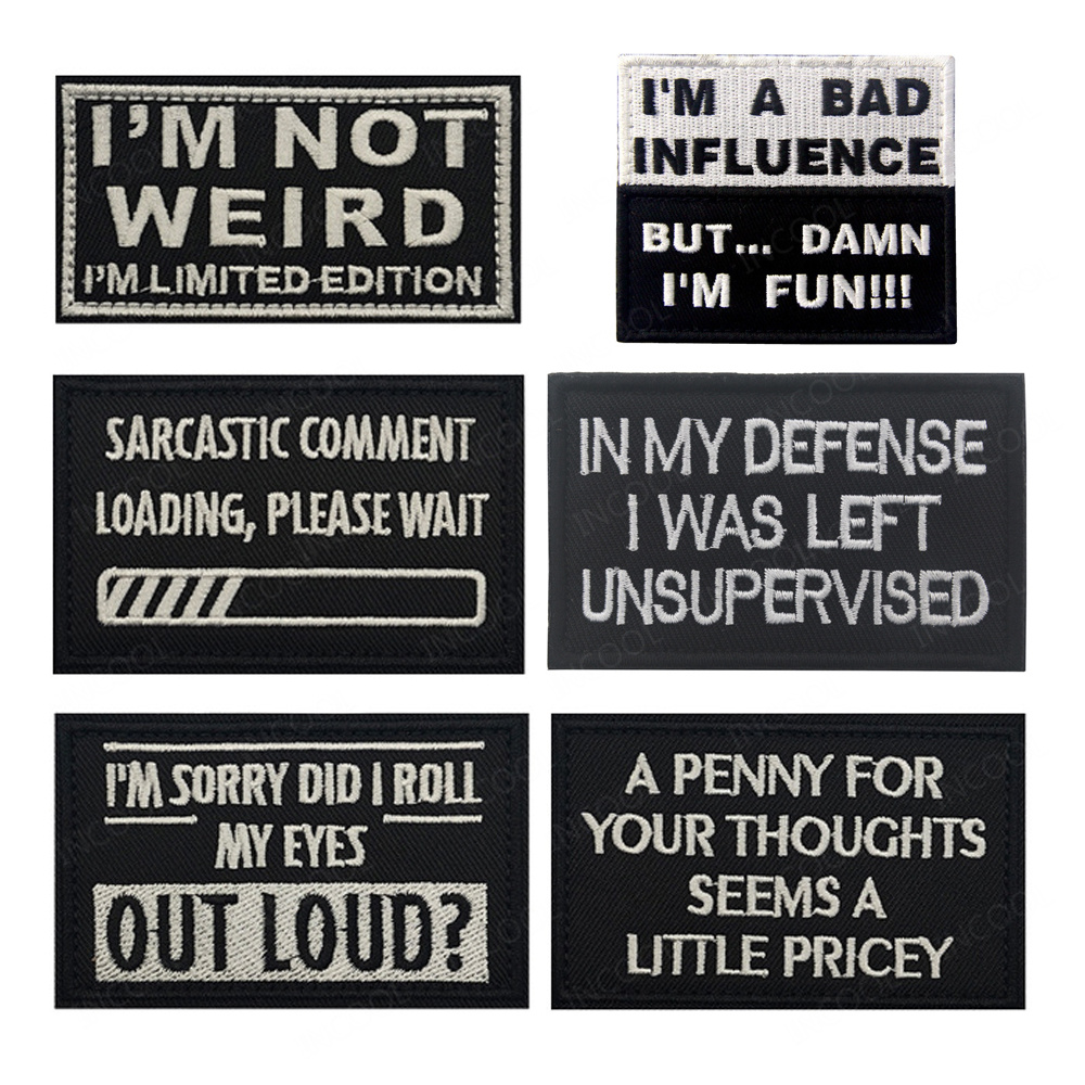 재미있는 영어 문구 영감을 주는 명언 흑백 자수 패치  - Embroidery Quote 리뷰 및 가격