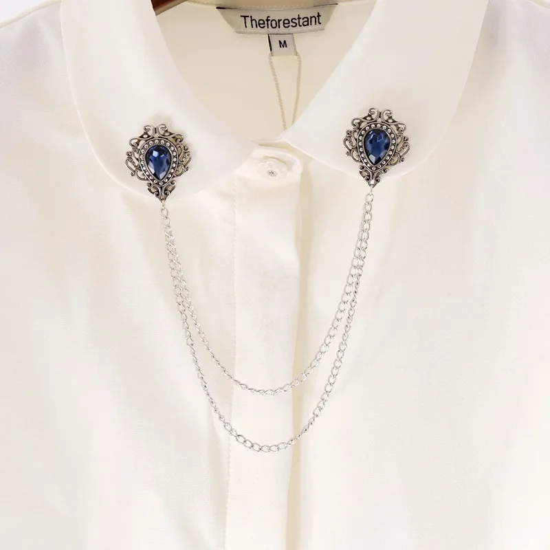 우아한 빈티지 합금 라인스톤 대형 브로치 타이 체인 태 - Embroidery Knot 리뷰 및 가격
