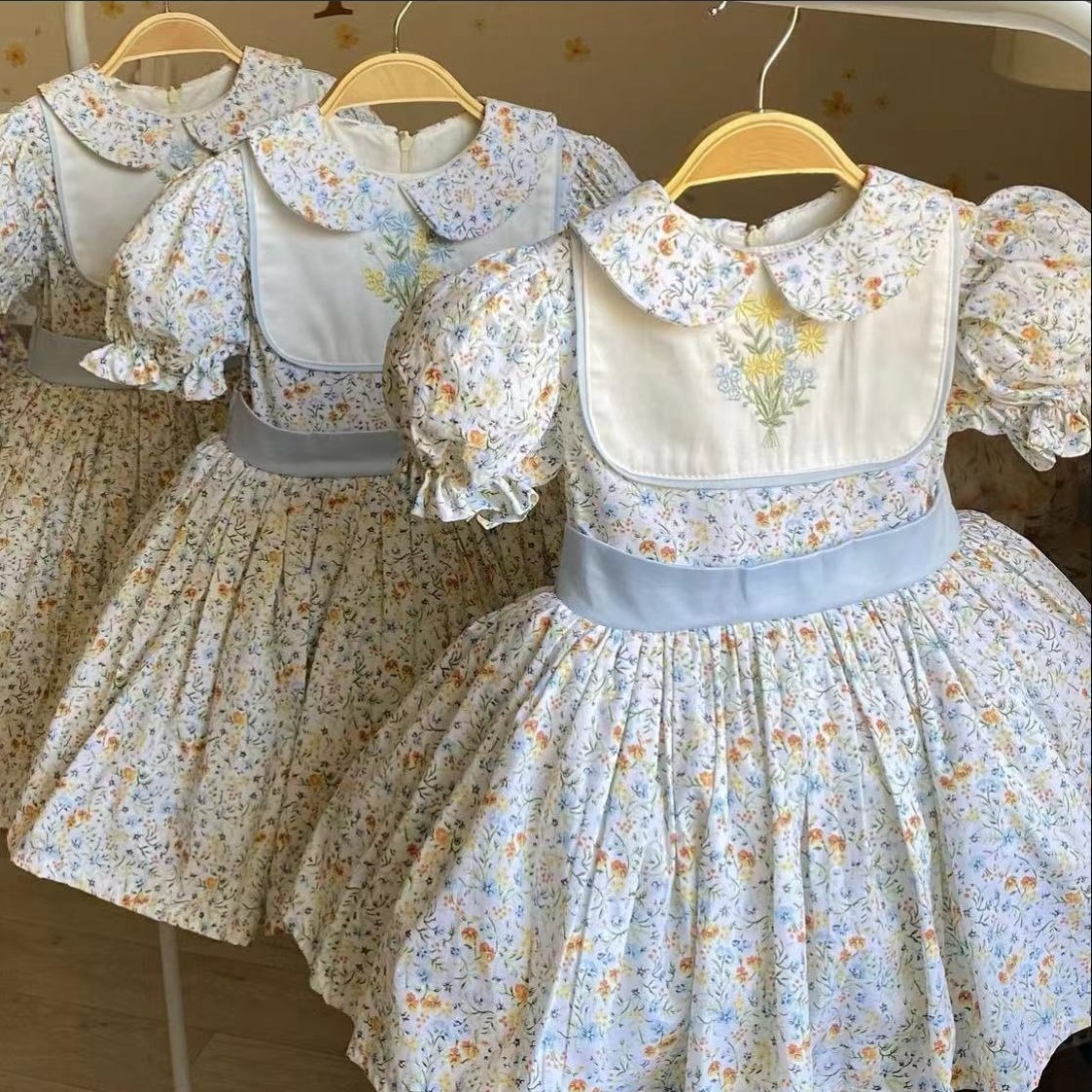 0-12Y 아기 소녀 여름 꽃 자수 터키어 빈티지 공주 - Embroidery Yellow Dress 리뷰 및 가격