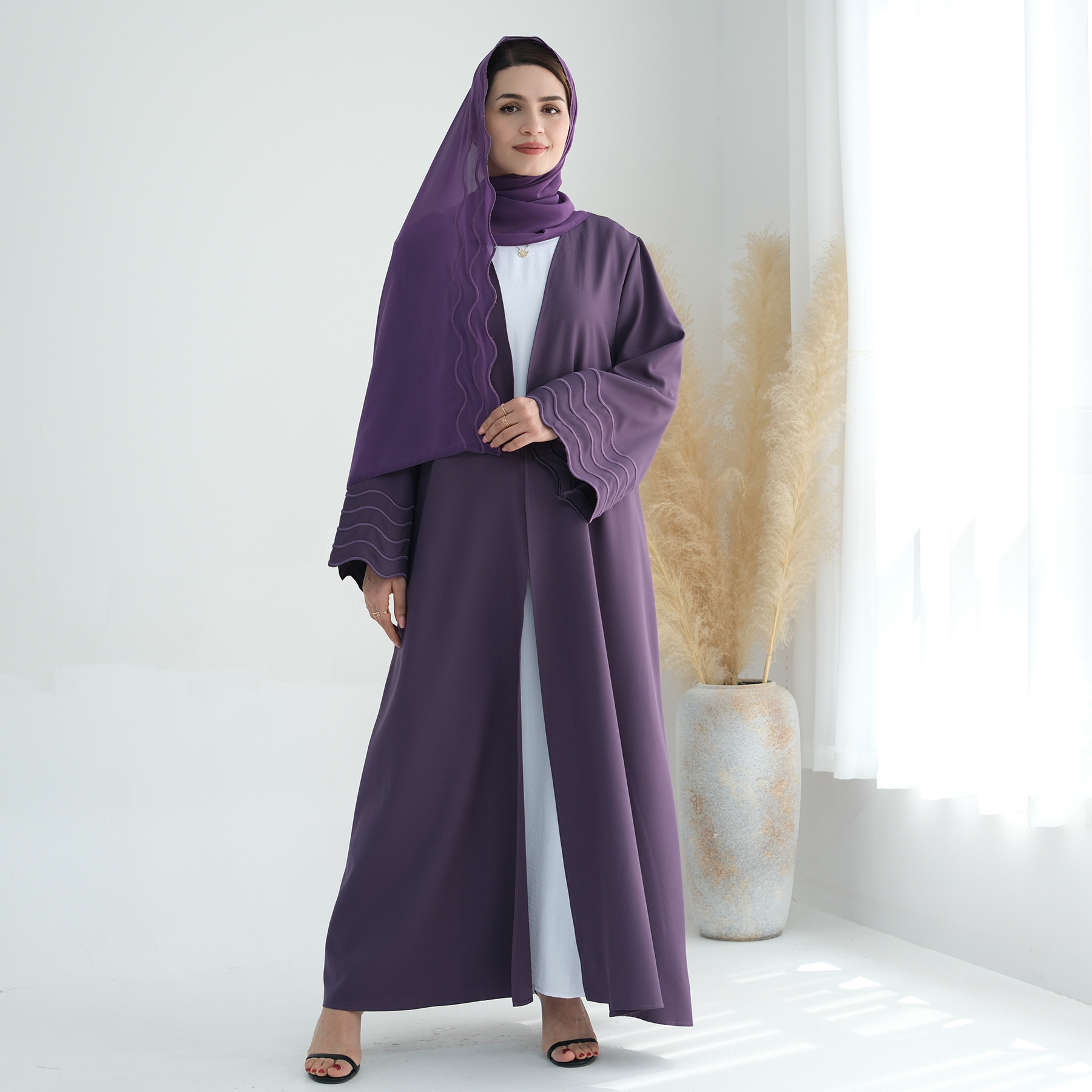 이드 자수 무슬림 여성 히잡 드레스 로브 두바이 아바야 - Embroidery Kebaya 리뷰 및 가격