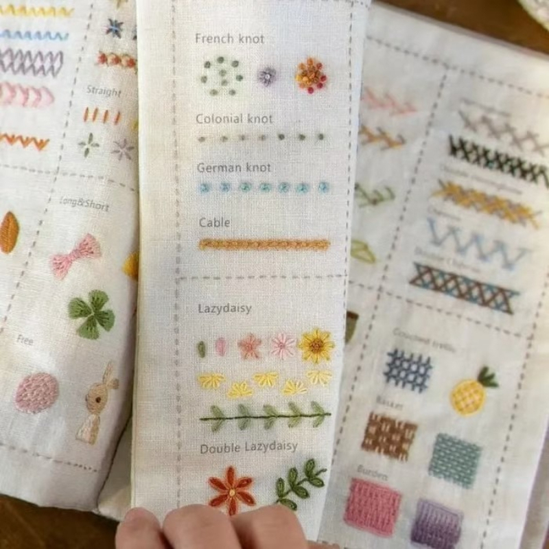 린넨 DIY 스티치 북 루즈 리프 자수 패턴 가이드 북 - Embroidery Guide Book 리뷰 및 가격