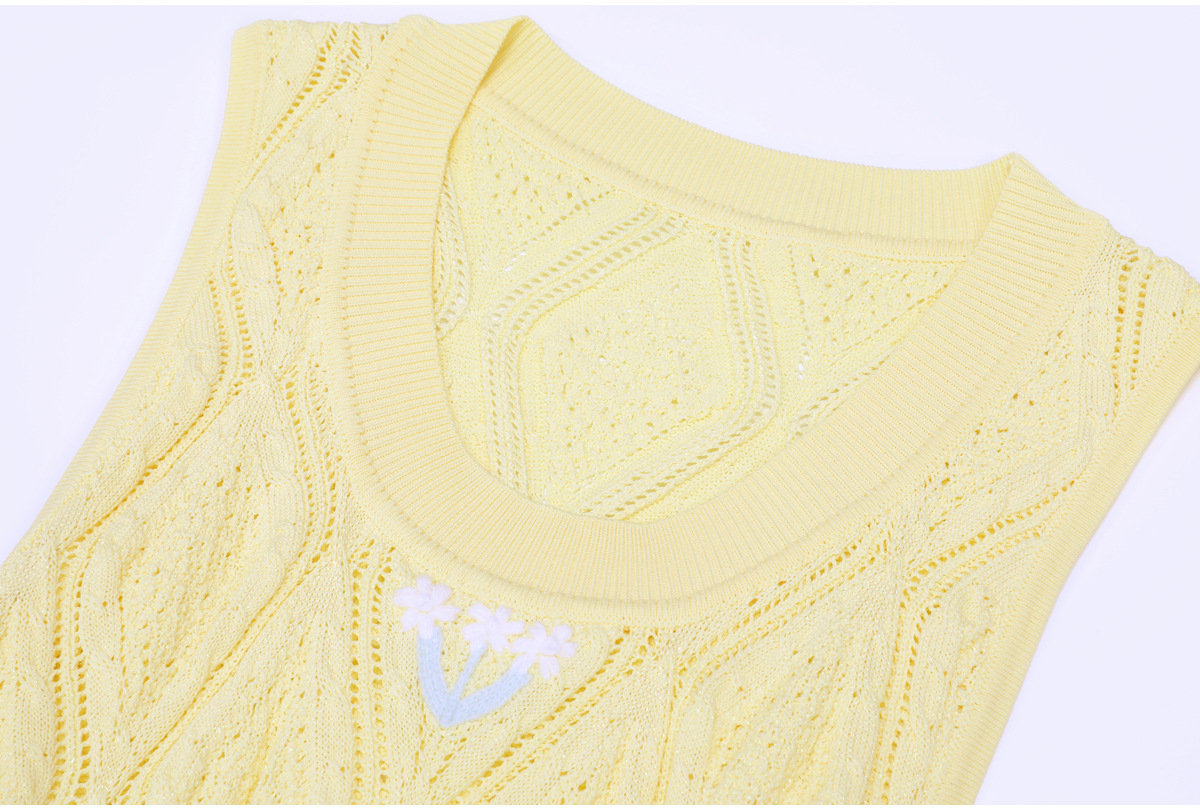 ZJYT 여성 여름 롱 니트 드레스 우아한 2026 신 - Embroidery Yellow Dress 리뷰 및 가격