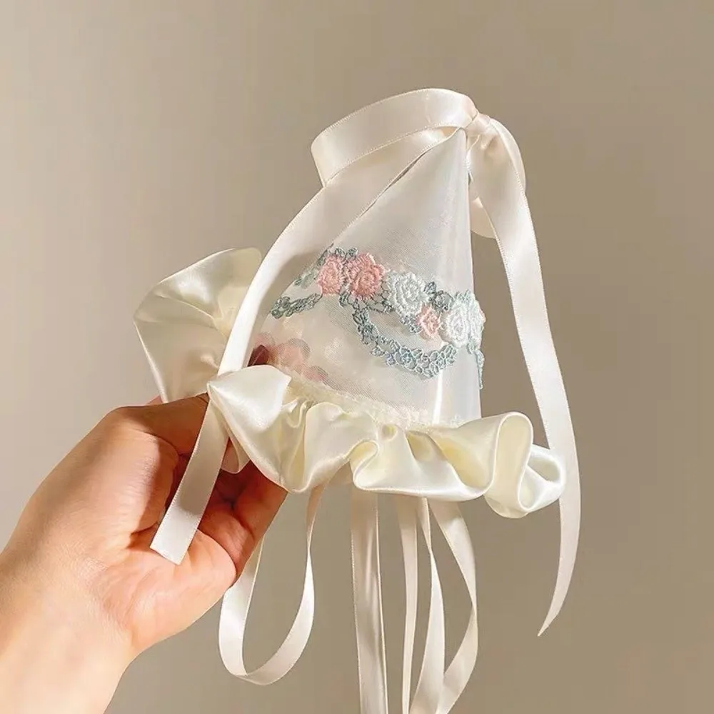 귀여운 스타일 자수 메쉬 생일 모자 헤어 클립 리본 꽃 - Embroidery Knot 리뷰 및 가격